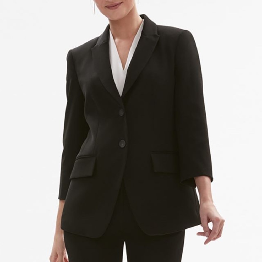 The Carson 1.0 Blazer—Stretch Twill - Black, 14